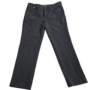 Lauren Ralph Lauren Dress Pants Womens 6 Black Straight Stretch Trousers